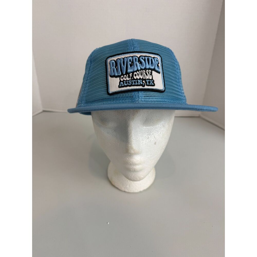 Riverside Golf Course Austin TX Pukka Blue Mesh Trucker Snapback Hat NWT